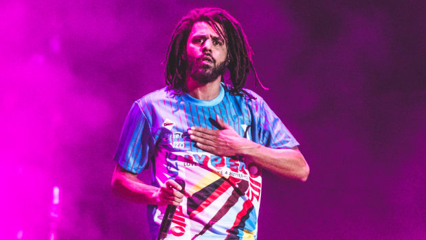 J. Cole performing at Rolling Loud, 2018