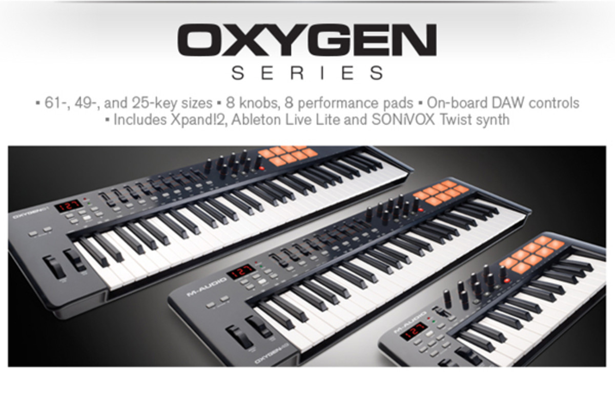 M Audio Oxygen Series Keyboard Controllers Djbooth